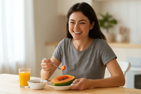 Mamão como a fruta ajuda na digestão e no trânsito intestinal
