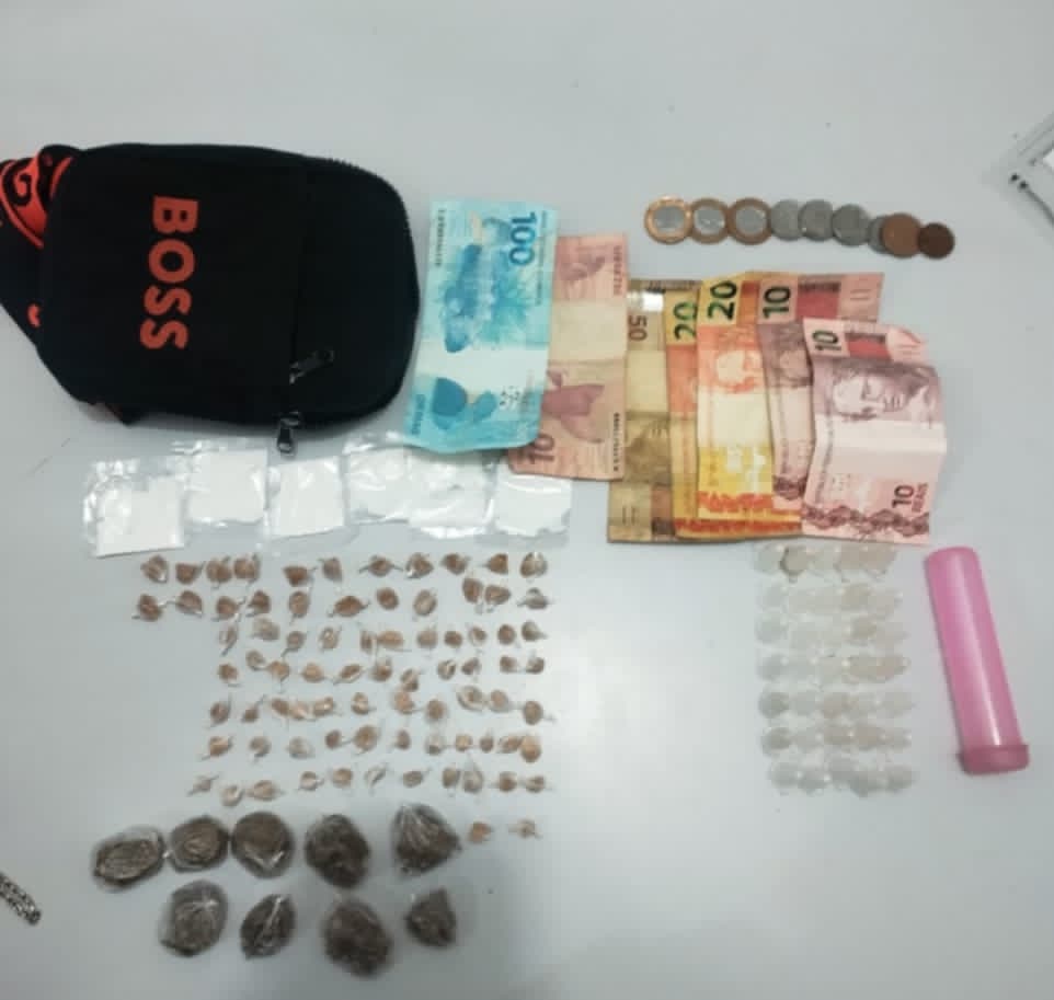 PM prende dupla por tráfico em Vera Cruz; mulher presa pela terceira vez em 50 Dias