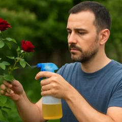 Roseira x pulgões - borrifador com chá de camomila virou meu segredo contra eles