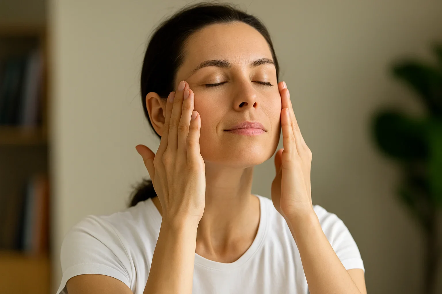 Suavizar linhas de expressão com massagem facial