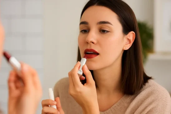 Truque simples para batom não ressecar os lábios