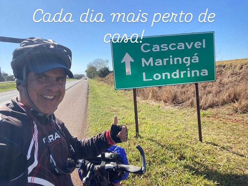 Ciclista de Marília entra na reta final de volta ao mundo