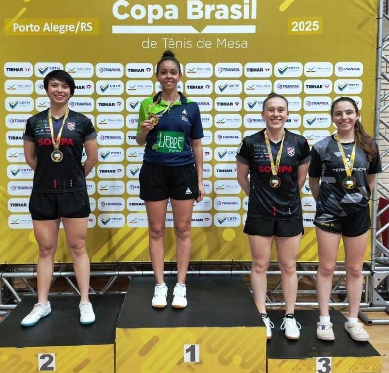 Atletas de Marília brilham na Copa Brasil de Tênis de Mesa no RS