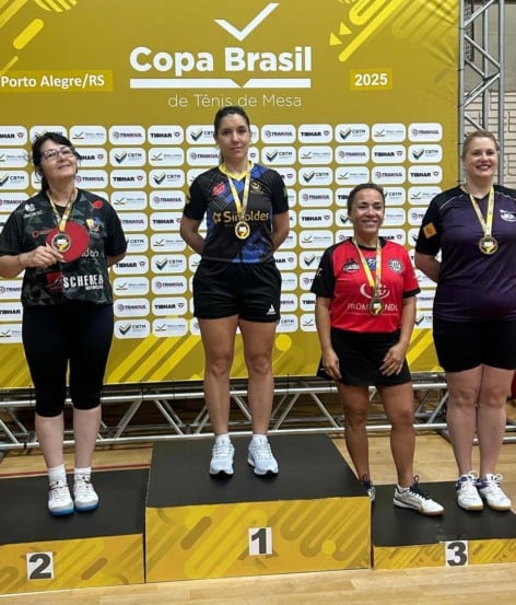 Atletas de Marília brilham na Copa Brasil de Tênis de Mesa no RS