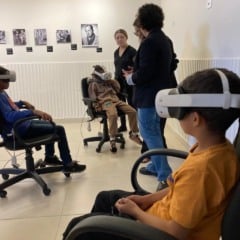 Exposição sobre cinema em Marília tem óculos de realidade virtual