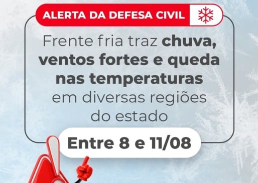 Frio intenso avança e derruba temperatura no Dia dos Pais em Marília