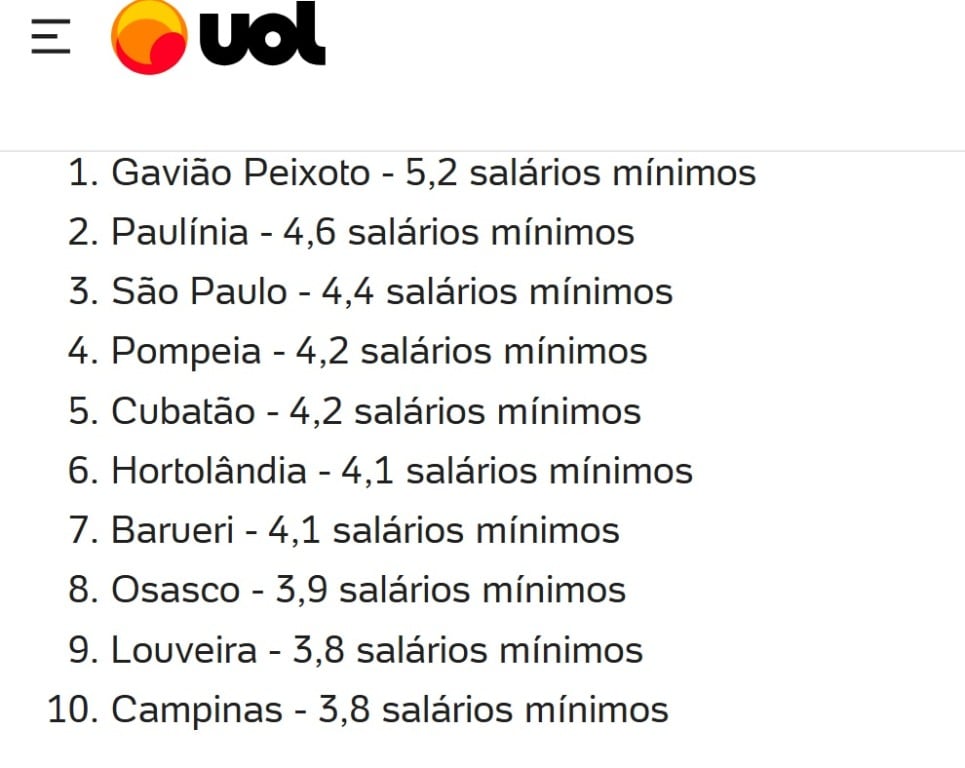 Pompeia põe região de Marília em ranking de cidades com maior renda média