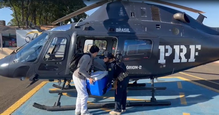 Helicóptero da PRF em Catanduva permite transplante de órgão em SP