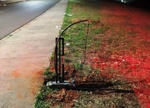 Vandalismo destrói câmeras de vigilância em rua de Vera Cruz