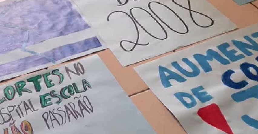 Negociação fracassa e estudantes fazem paralisação e protesto na Famema