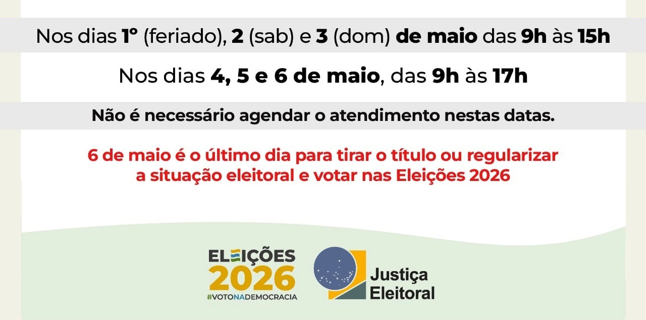 Cartório Eleitoral de Pompeia terá horários especiais de atendimento até 6 de maio