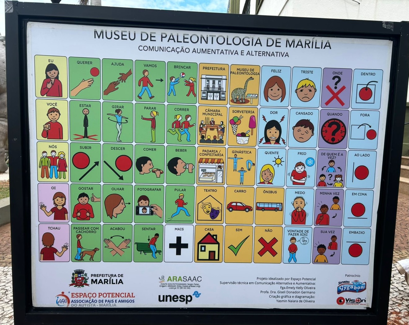 Marília ganha painel de comunicação inclusiva para dificuldades na fala