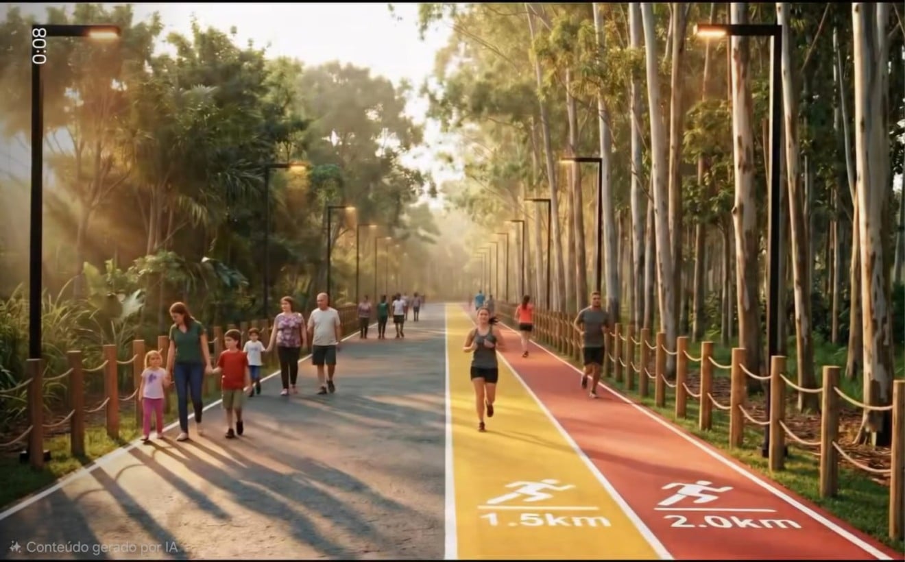Vinícius anuncia projeto de 'novo bosque' com pista, playground, deck e mais inovações