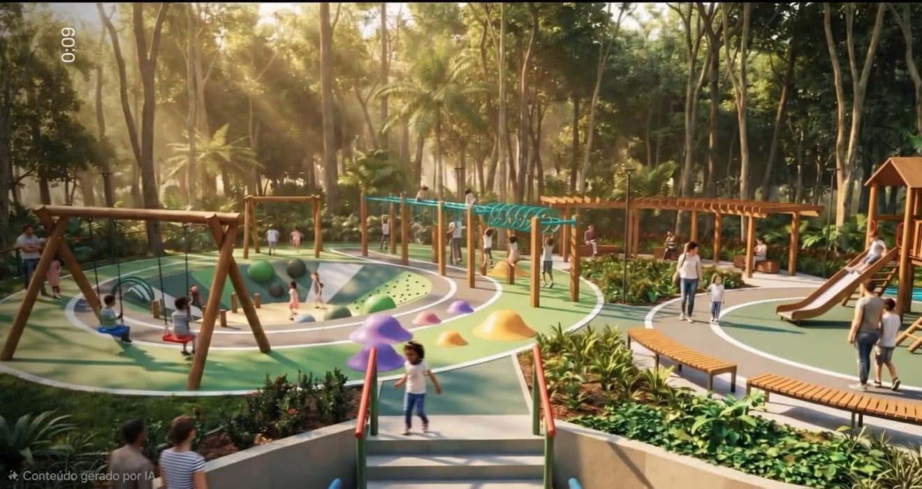 Vinícius anuncia projeto de 'novo bosque' com pista, playground, deck e mais inovações