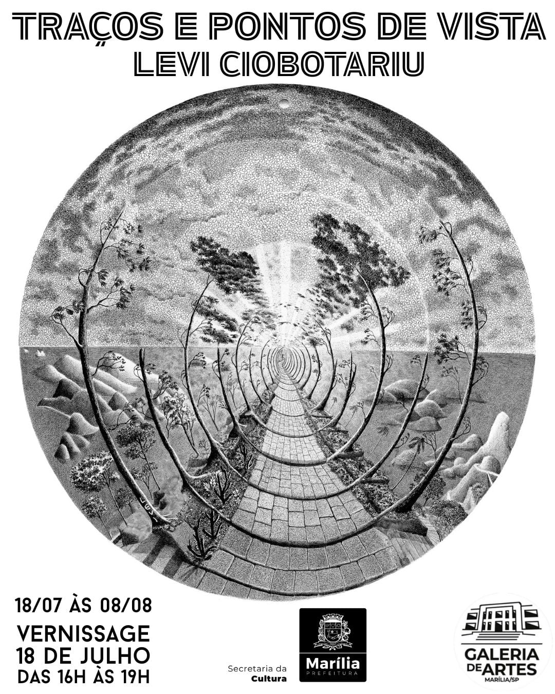 Exposição mostra universo de paisagens fantásticas de Levi Ciobotariu em Marília